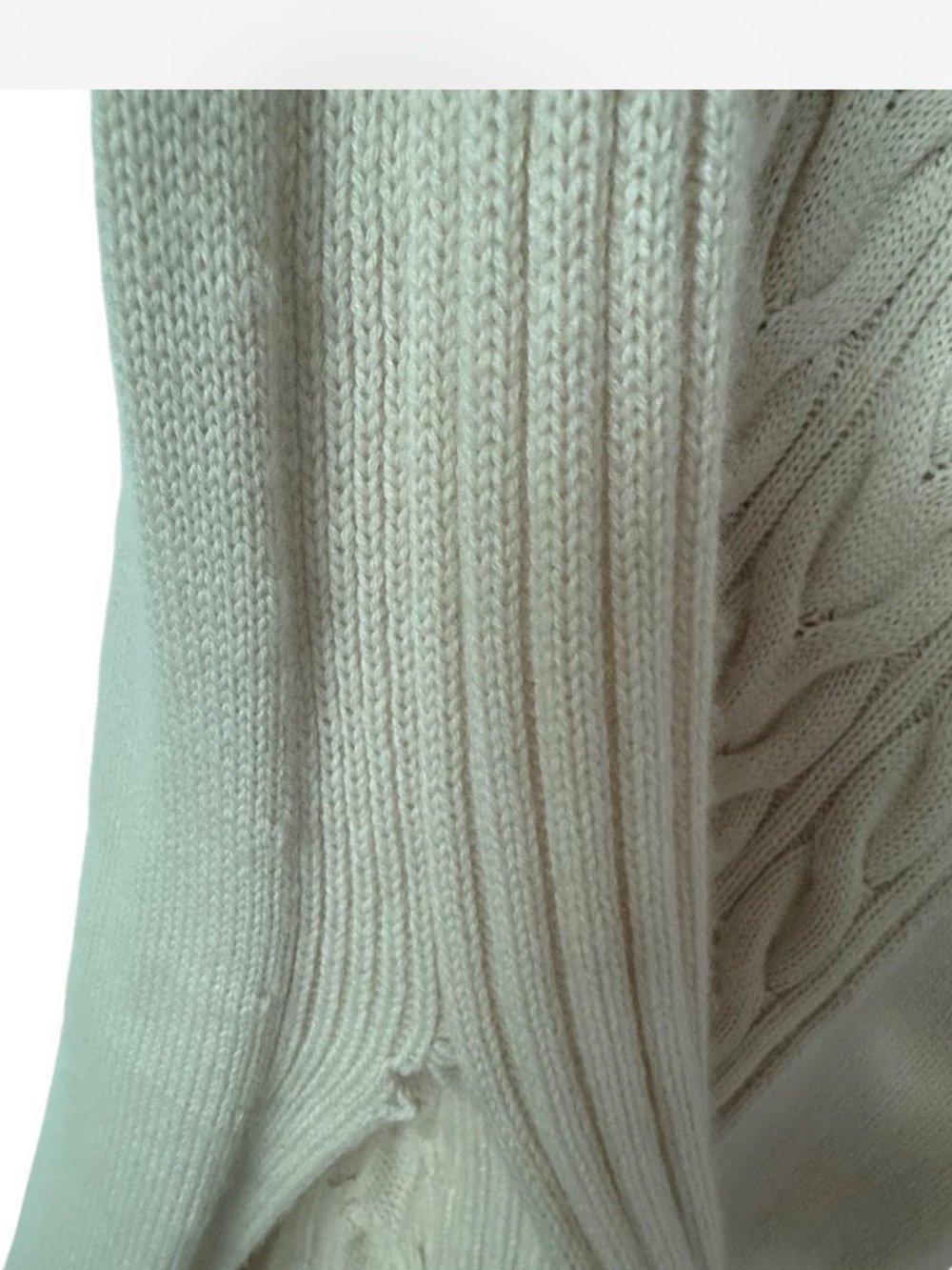 Cos WoolKnit Cable Long-Sleeve Sweater Dress in Light Beige - Picture 4 of 5
